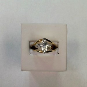 Yellow Gold 14kt, Marq Cut ring size 6