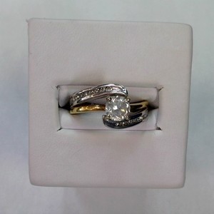 White Gold 14kt Diamond Ring, size 5 1/2