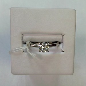 White Gold 10kt, Ladies Solitaire Diamond Ring, size 7 