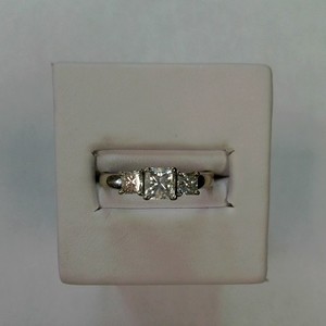  White Gold 14kt Band, Diamond Approximately 75pts size 6 1/2