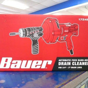 Bauer 1724E-B Drain Cleaner