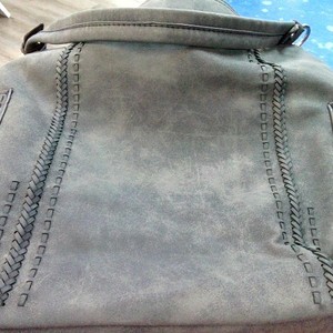 Women's Gray Pleather Handbag Western Style