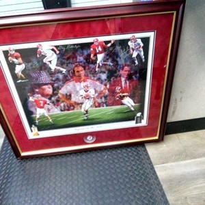 "Legends of the Fall" Framed Print Signed by Famous UA QBs