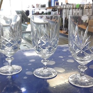 Glass 3pc glass cup set-tall