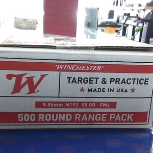 Winchester 5.56 55gr fmj 500 rd Range Pack