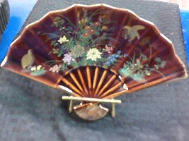 Porcelain Brown Fan with stand
