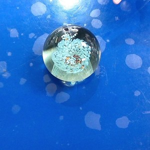 Decorative glass ball with flower 
