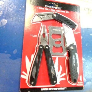 Sheffield 4 Piece Multi-Tool & Knife Set