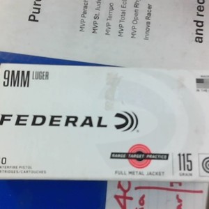 Federal 9mm fmj