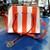 Michael Kors Orange and White Stripe Handbag