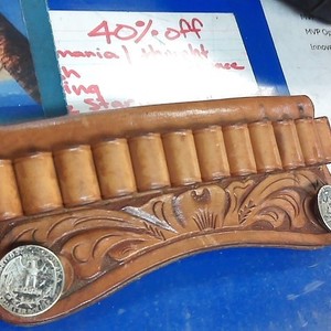 S.D. MYRES LEATHER BULLET HOLDER FOR BELT