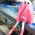 Halloween Decor Pink Glitter Ghost Decoration