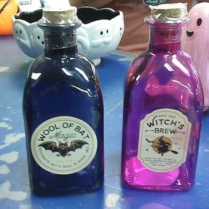 Halloween Decor Decorative Glass Bottles