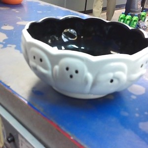 Halloween Decor Large Ghost Candy Dish