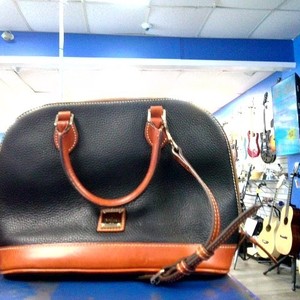Dooney & Bourke brown and blue leather