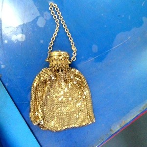 Whiting & Davis accordion purse