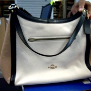 Coach White, brown and black